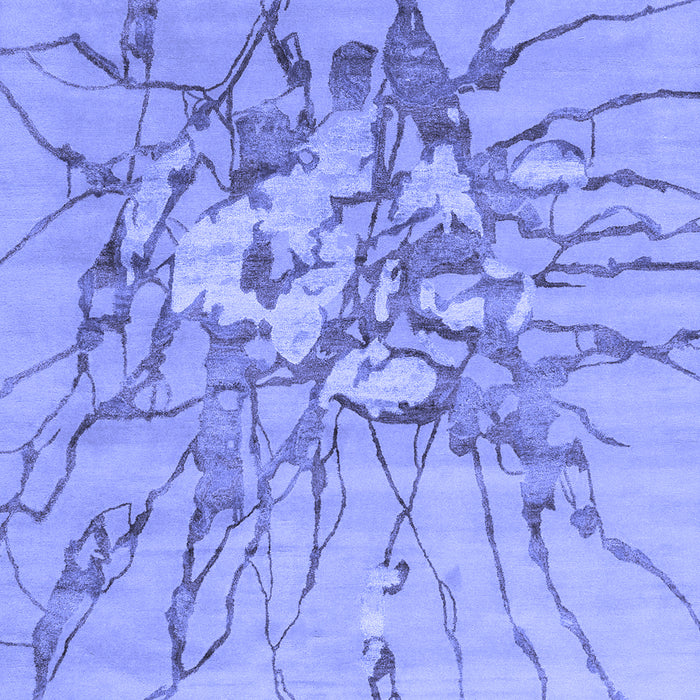 Machine Washable Abstract Blue Contemporary Rug, wshcon2263blu