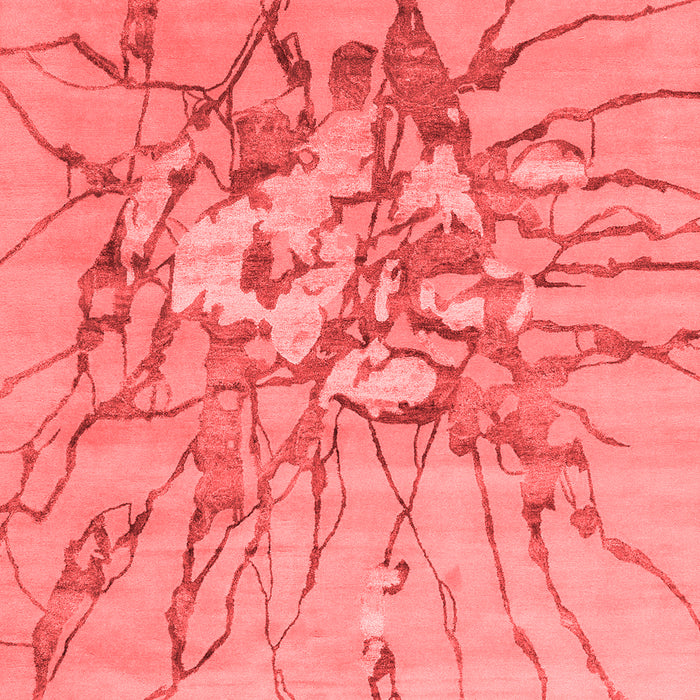 Abstract Red Contemporary Area Rugs