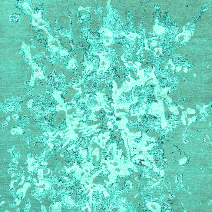 Abstract Turquoise Contemporary Rug, con2264turq