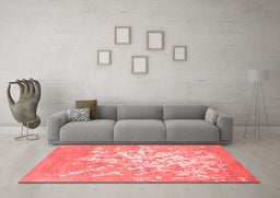 Contemporary Red Washable Rugs