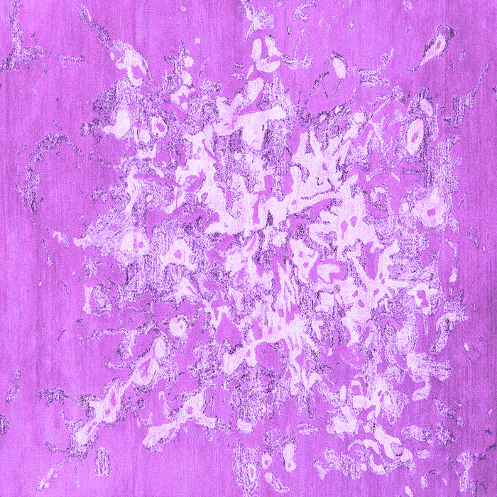 Square Machine Washable Abstract Purple Contemporary Area Rugs, wshcon2264pur
