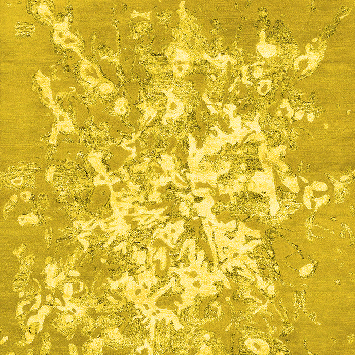 Abstract Yellow Contemporary Rug, con2264yw
