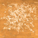 Serging Thickness of Abstract Orange Contemporary Rug, con2264org