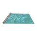 Sideview of Machine Washable Abstract Light Blue Contemporary Rug, wshcon2264lblu