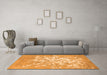 Machine Washable Abstract Orange Contemporary Area Rugs in a Living Room, wshcon2264org