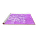 Sideview of Machine Washable Abstract Purple Contemporary Area Rugs, wshcon2264pur