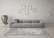 Machine Washable Abstract Gray Contemporary Rug in a Living Room,, wshcon2264gry