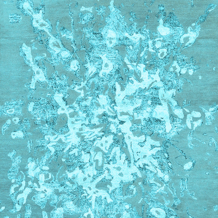 Abstract Light Blue Contemporary Rug, con2264lblu