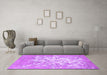 Machine Washable Abstract Purple Contemporary Area Rugs in a Living Room, wshcon2264pur