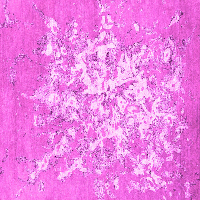 Square Machine Washable Abstract Pink Contemporary Rug, wshcon2264pnk