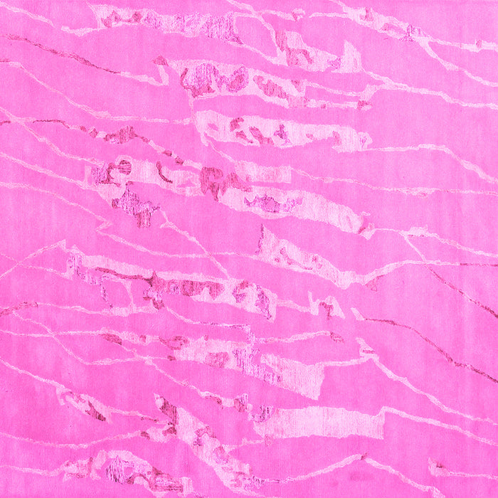 Square Solid Pink Modern Rug, con2265pnk