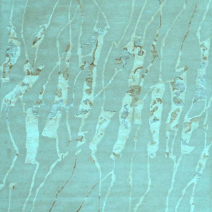 Square Machine Washable Solid Light Blue Modern Rug, wshcon2265lblu