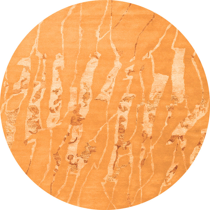 Square Solid Orange Modern Rug, con2265org