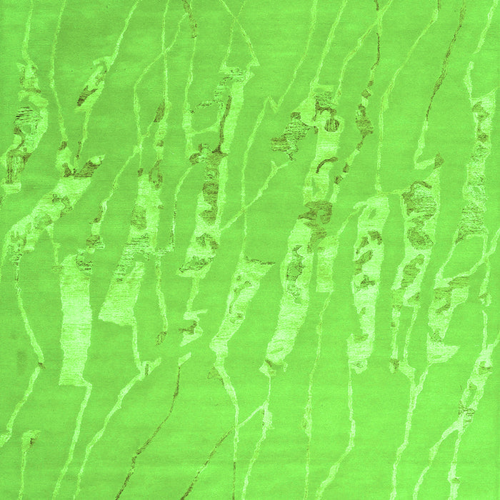 Serging Thickness of Solid Green Modern Rug, con2265grn