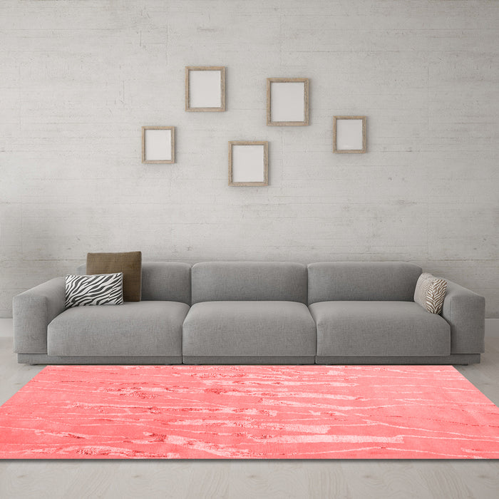 Modern Red Washable Rugs