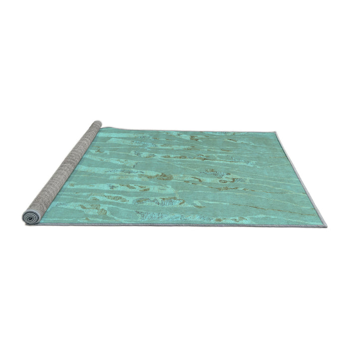 Sideview of Machine Washable Solid Light Blue Modern Rug, wshcon2265lblu