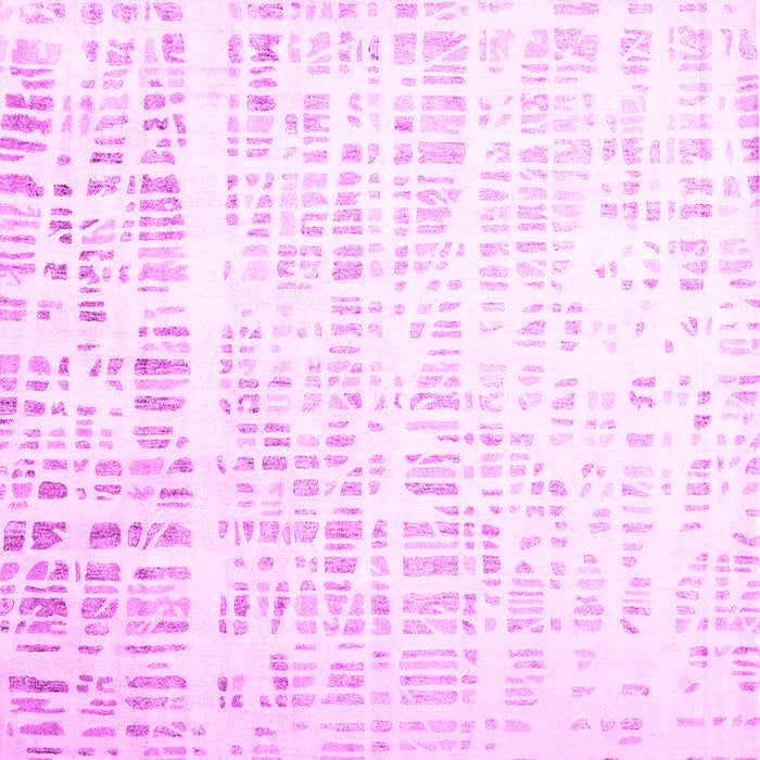 Square Solid Pink Modern Rug, con2266pnk