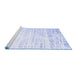 Sideview of Machine Washable Solid Blue Modern Rug, wshcon2266blu