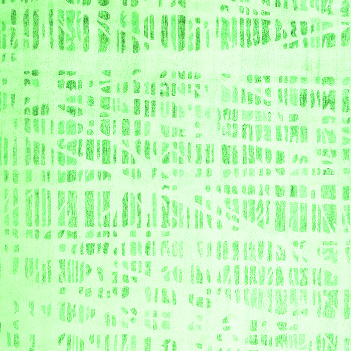 Serging Thickness of Machine Washable Solid Green Modern Area Rugs, wshcon2266grn