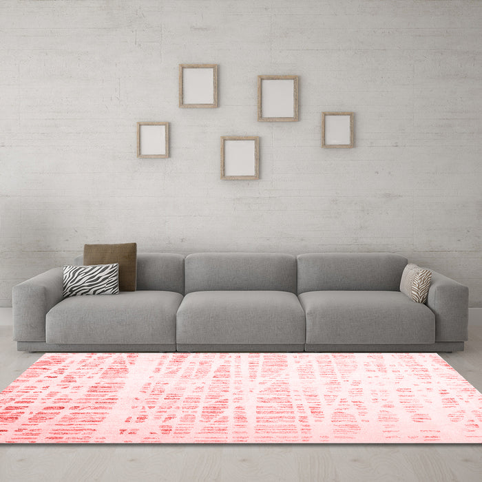 Modern Red Washable Rugs