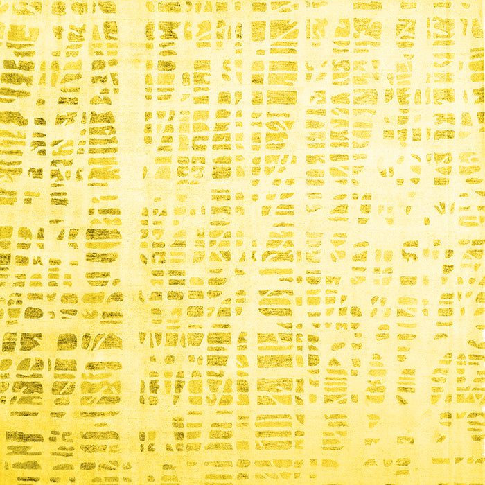 Square Solid Yellow Modern Rug, con2266yw