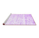 Sideview of Machine Washable Solid Purple Modern Area Rugs, wshcon2266pur