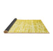 Sideview of Solid Yellow Modern Rug, con2266yw