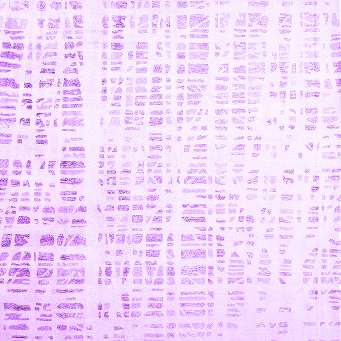 Square Machine Washable Solid Purple Modern Area Rugs, wshcon2266pur