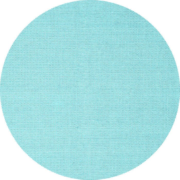 Round Machine Washable Solid Light Blue Modern Rug, wshcon2267lblu