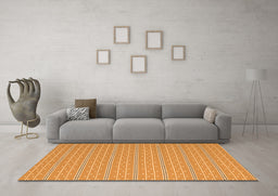 Machine Washable Abstract Orange Contemporary Area Rugs in a Living Room, wshcon2268org