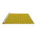 Sideview of Machine Washable Abstract Yellow Contemporary Rug, wshcon2268yw