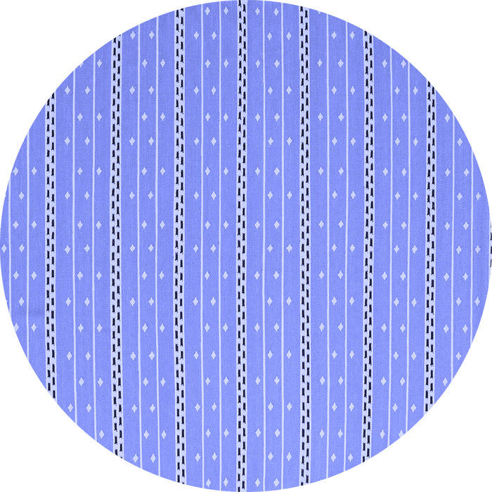 Round Machine Washable Abstract Blue Contemporary Rug, wshcon2268blu