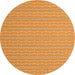 Square Abstract Orange Contemporary Rug, con2268org