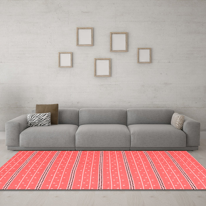 Contemporary Red Washable Rugs