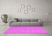 Machine Washable Abstract Pink Contemporary Rug in a Living Room, wshcon2268pnk