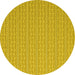 Round Abstract Yellow Contemporary Rug, con2268yw