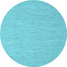 Round Machine Washable Abstract Light Blue Contemporary Rug, wshcon2269lblu