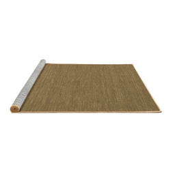 Sideview of Machine Washable Abstract Brown Contemporary Rug, wshcon226brn