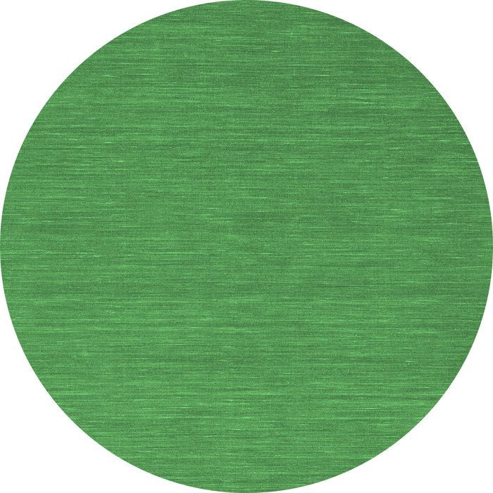 Round Abstract Emerald Green Contemporary Rug, con226emgrn
