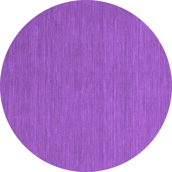 Round Machine Washable Abstract Purple Contemporary Area Rugs, wshcon226pur