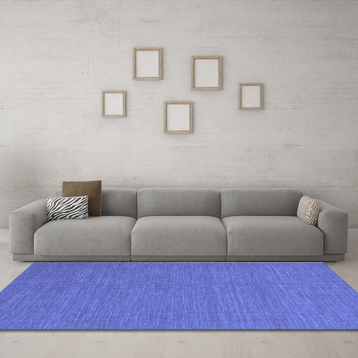 Machine Washable Abstract Blue Contemporary Rug in a Living Room, wshcon226blu