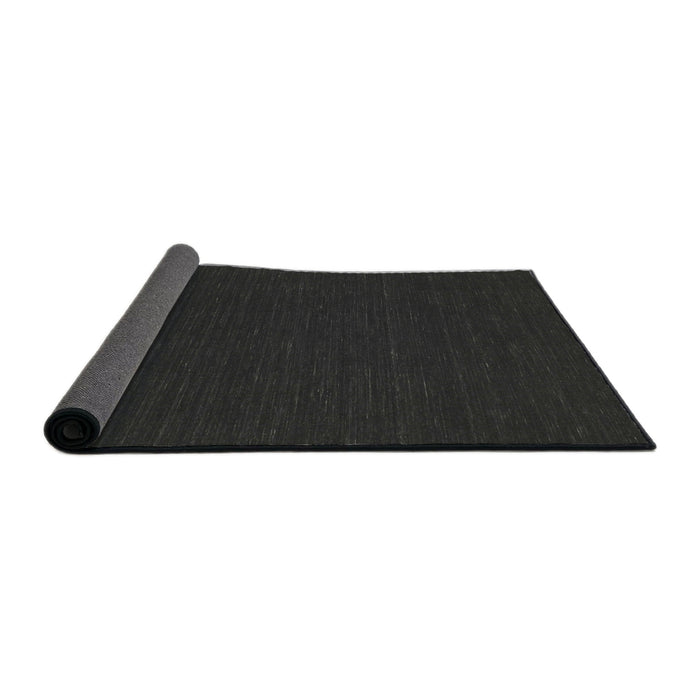 Thickness of Contemporary Charcoal Black Modern Rug, con227