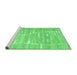 Sideview of Machine Washable Abstract Emerald Green Contemporary Area Rugs, wshcon2270emgrn