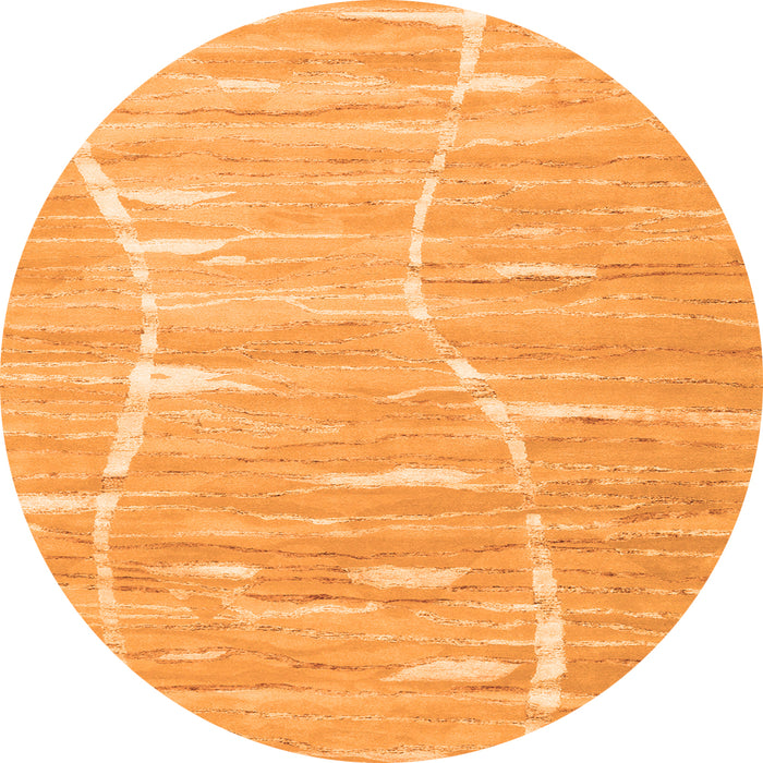 Square Abstract Orange Contemporary Rug, con2270org