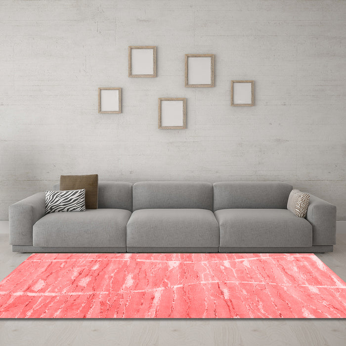 Contemporary Red Washable Rugs