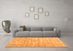 Machine Washable Abstract Orange Contemporary Area Rugs in a Living Room, wshcon2270org