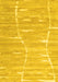 Abstract Yellow Contemporary Rug, con2270yw