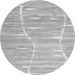 Machine Washable Abstract Gray Contemporary Rug, wshcon2270gry