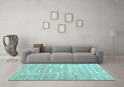 Machine Washable Abstract Light Blue Contemporary Rug in a Living Room, wshcon2270lblu