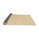 Thickness of Contemporary Chrome Gold Yellow Trellis Rug, con2271